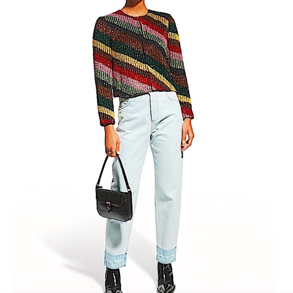 Alice + Olivia Multi with Tag Kidman Sequined Boxy Jacket Blazer - Picture 8 of 14